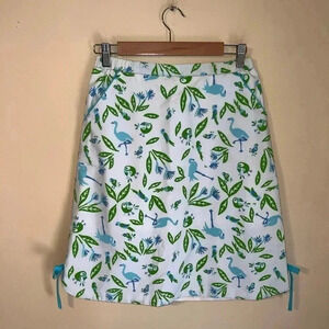 Vintage The Vested Gentress Skirt Bird Novelty Print 60’s 70’s Size 8